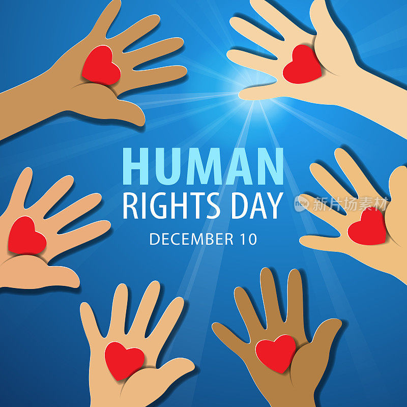 Human Rights Day Hands with Hearts